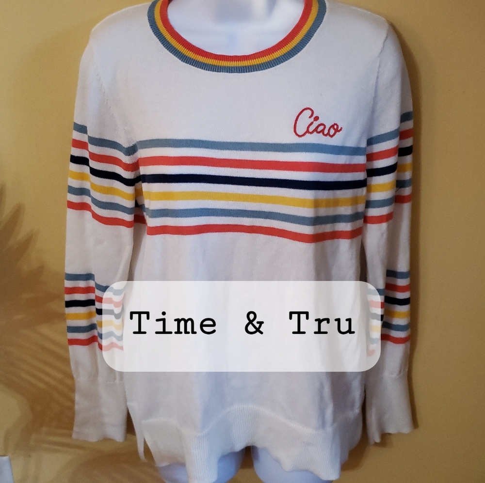 Time and Tru lightweight Caio sweater